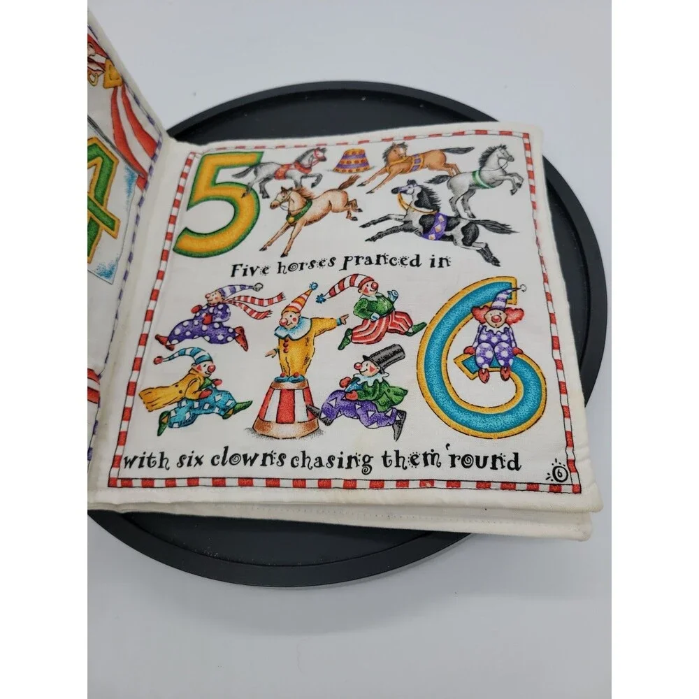 Silly Circus Cloth Handmade Fabric Book